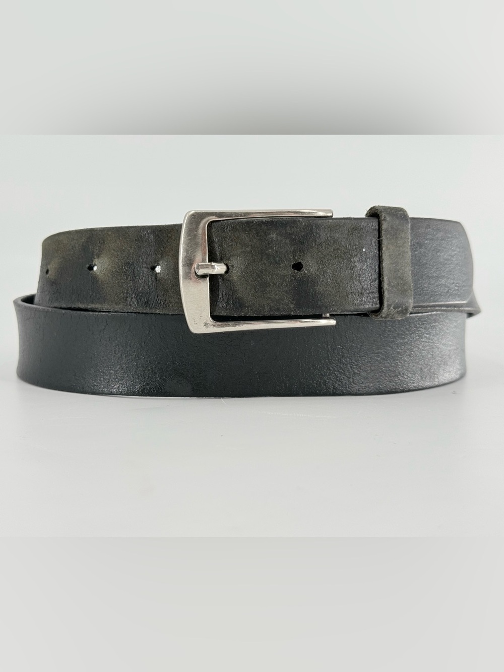 Vintage Men’s Black Leather Belt Made in Italy Casual 90s Y2K 40